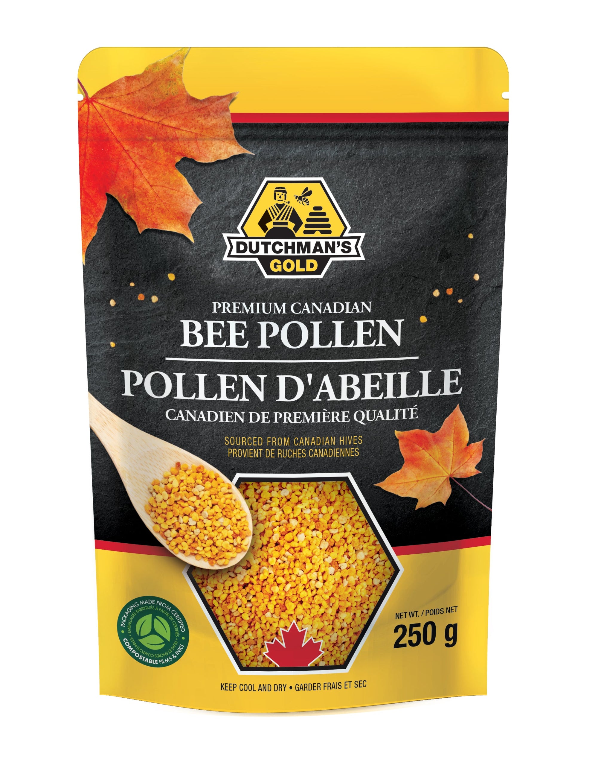 Dutchman's Gold Premium Canadian Bee Pollen - 250 g (0.5 lbs)