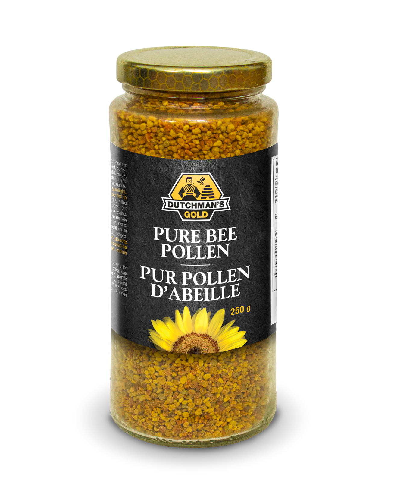 Wholesale - Bee Pollen Granules 250 g Glass Jar