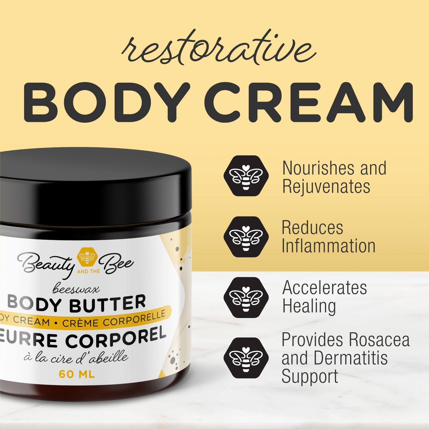 Wholesale - Beauty and the Bee Beeswax Body Butter - 250 ml
