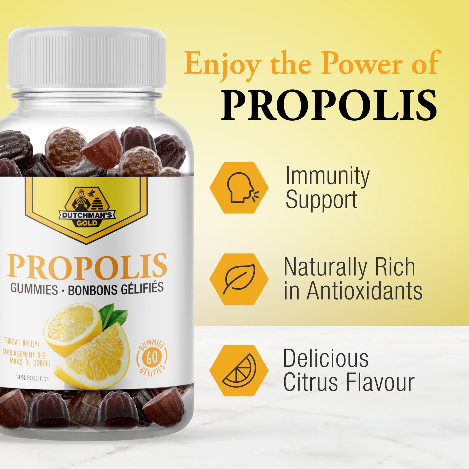 Dutchman's Gold Propolis Gummy 60 count