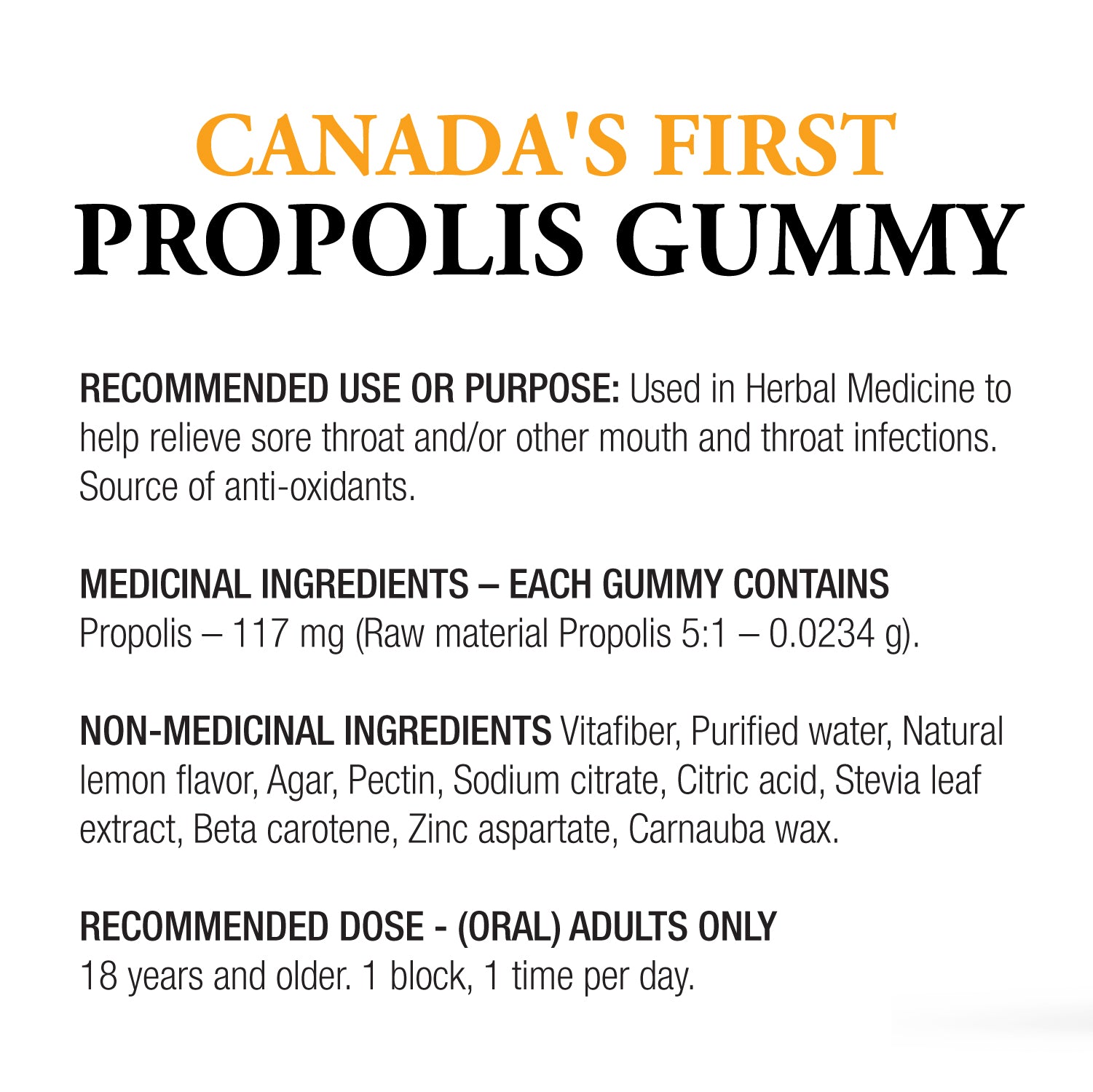 Dutchman's Gold Propolis Gummy 60 count