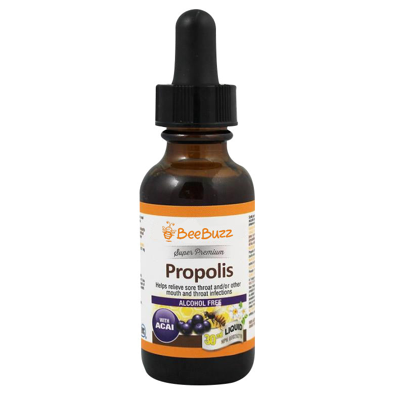 Bee Buzz Propolis Tincture - Alcohol Free - 30 ml (1 oz) Acai Flavor
