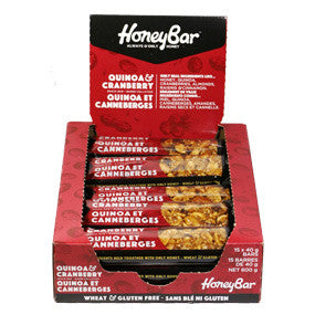 Quinoa and Cranberry Honey Bars - 15 bar box