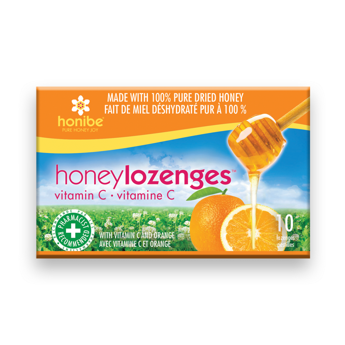 Honibe Honey Lozenges Orange with Vitamin C