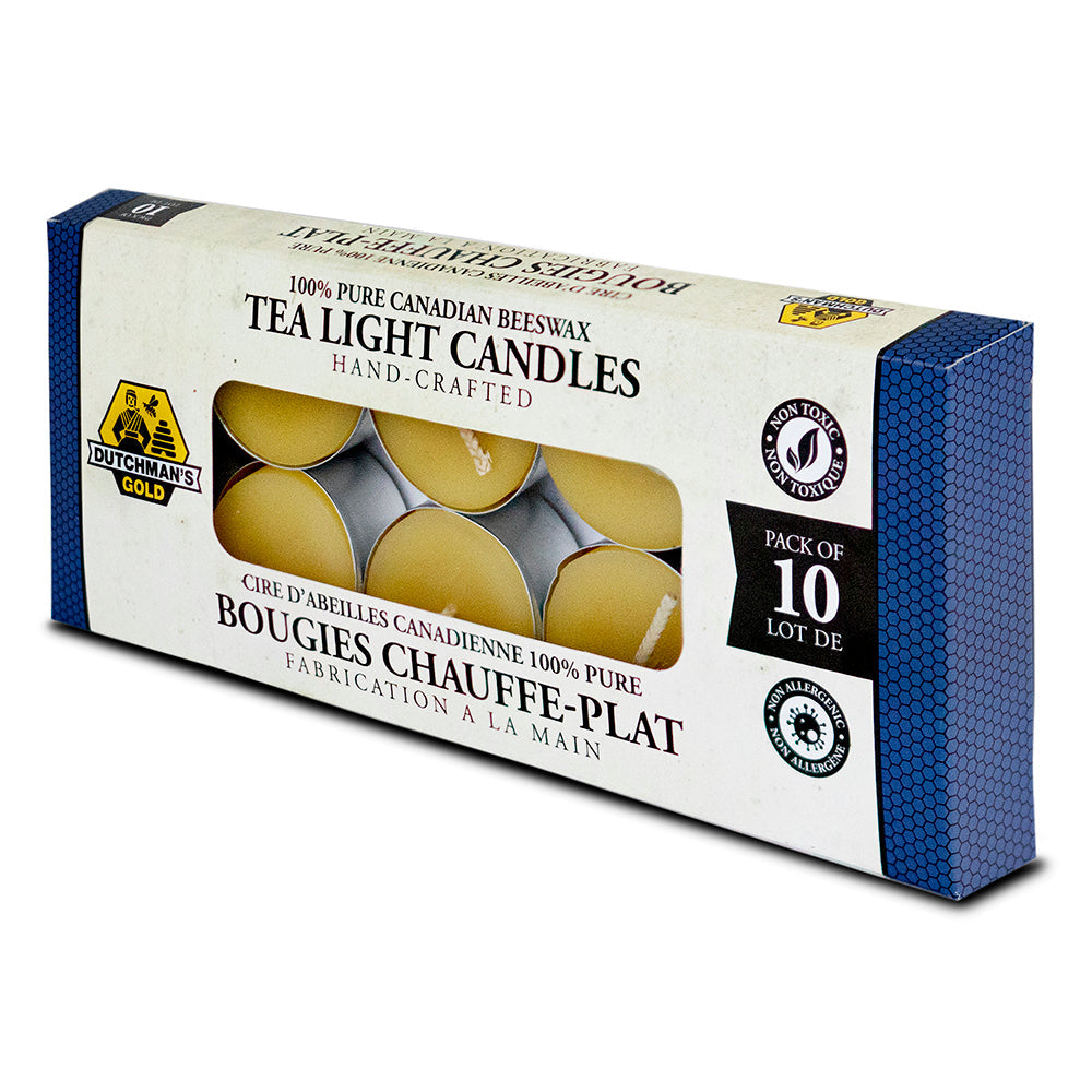 Dutchman's Gold Beeswax Tea Lites - 10 pack