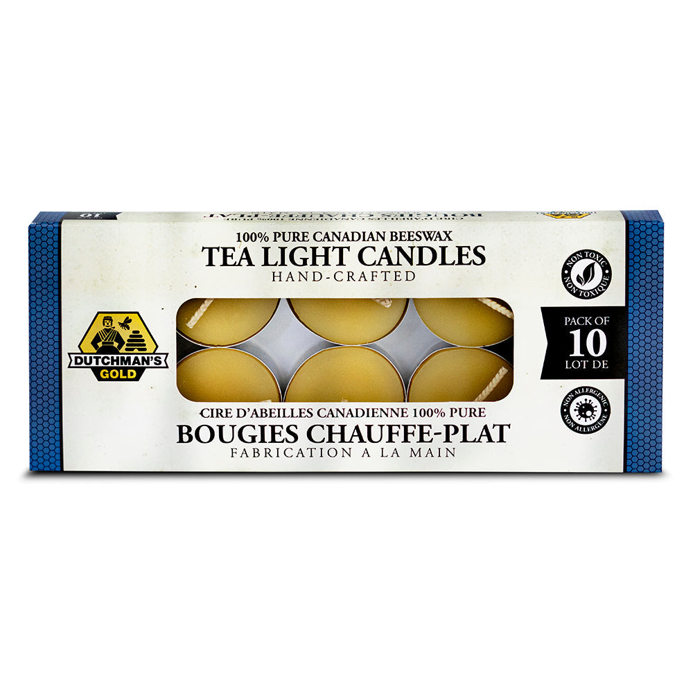 Dutchman's Gold Beeswax Tea Lites - 10 pack